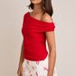 Off Shoulder Rib Top