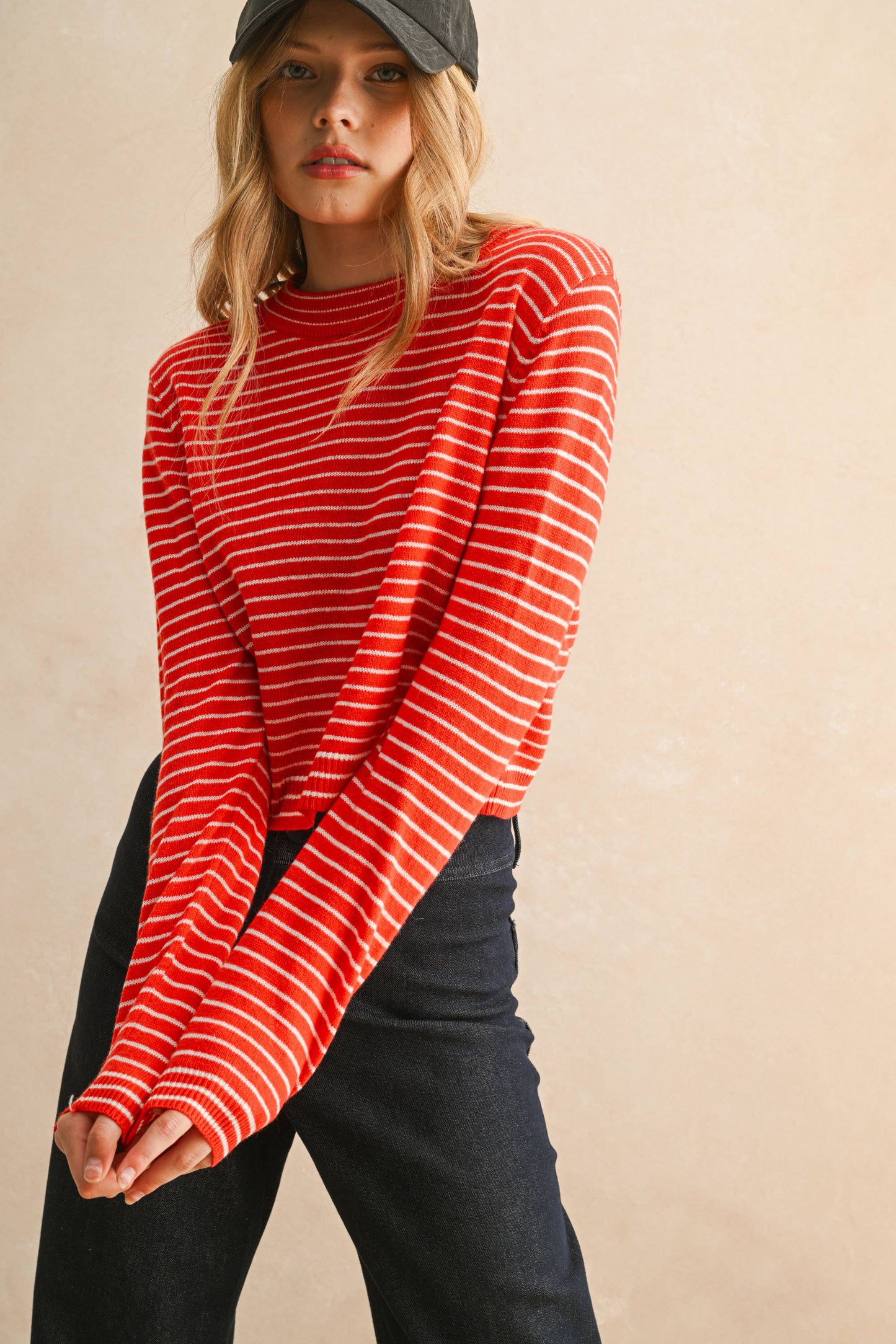 Felicia Sweater Stripe Top