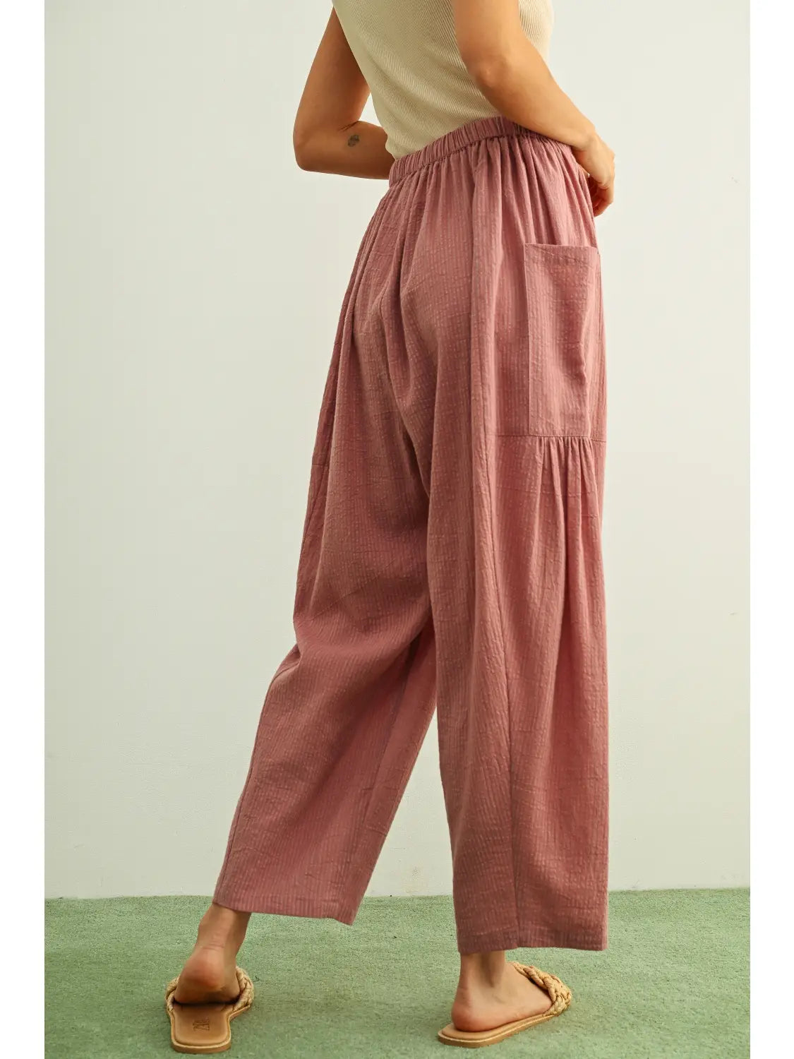 Pinstripe Loose Pocket Pants