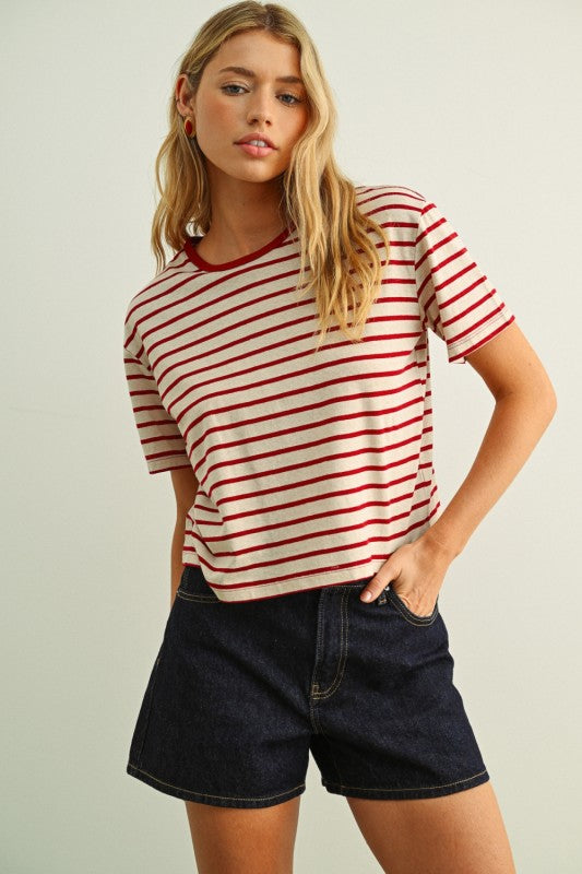Essential Red Stripe Tee
