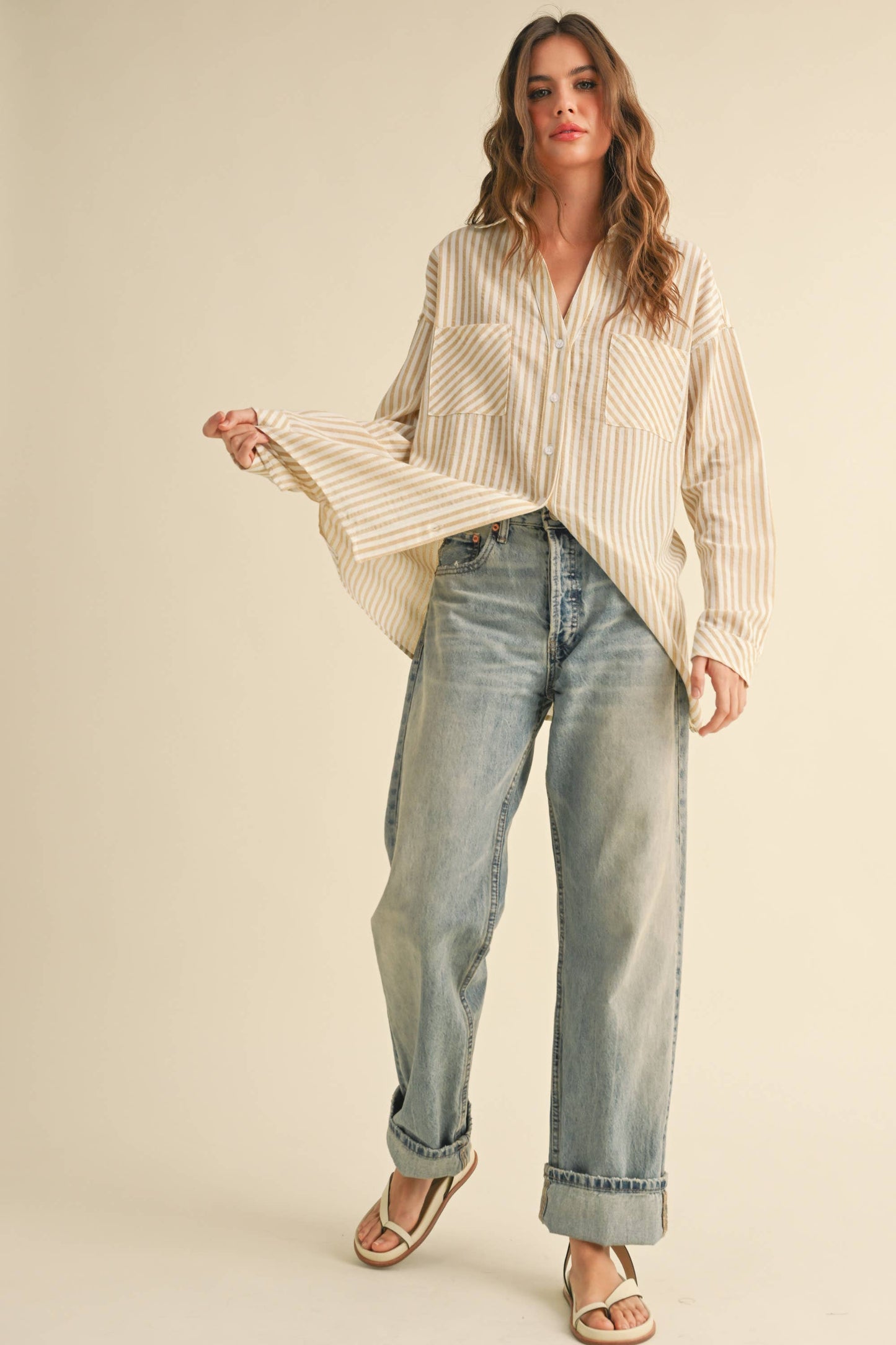 Mustard Button Down