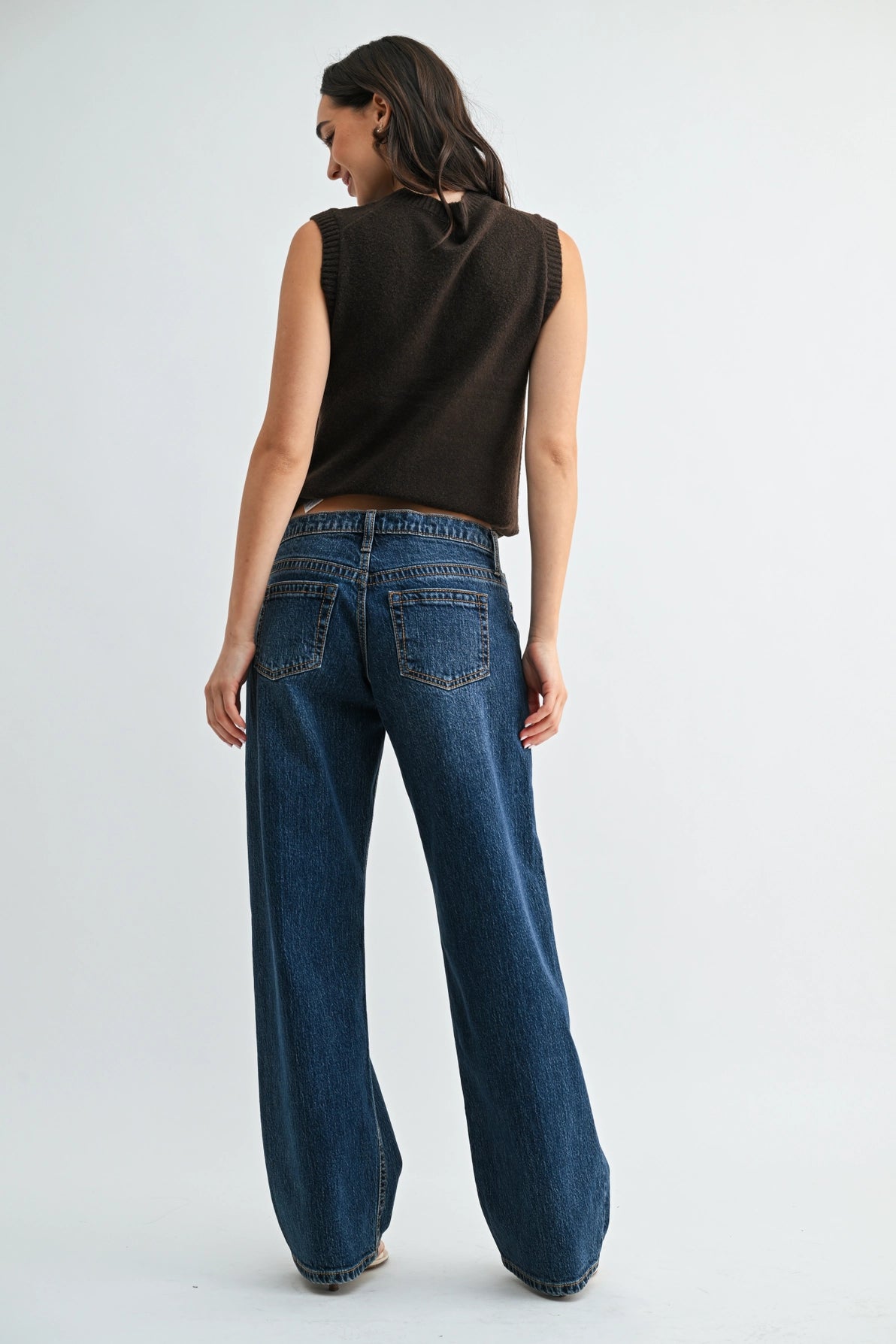 Low Rise Classic Straight Leg in Dark Denim