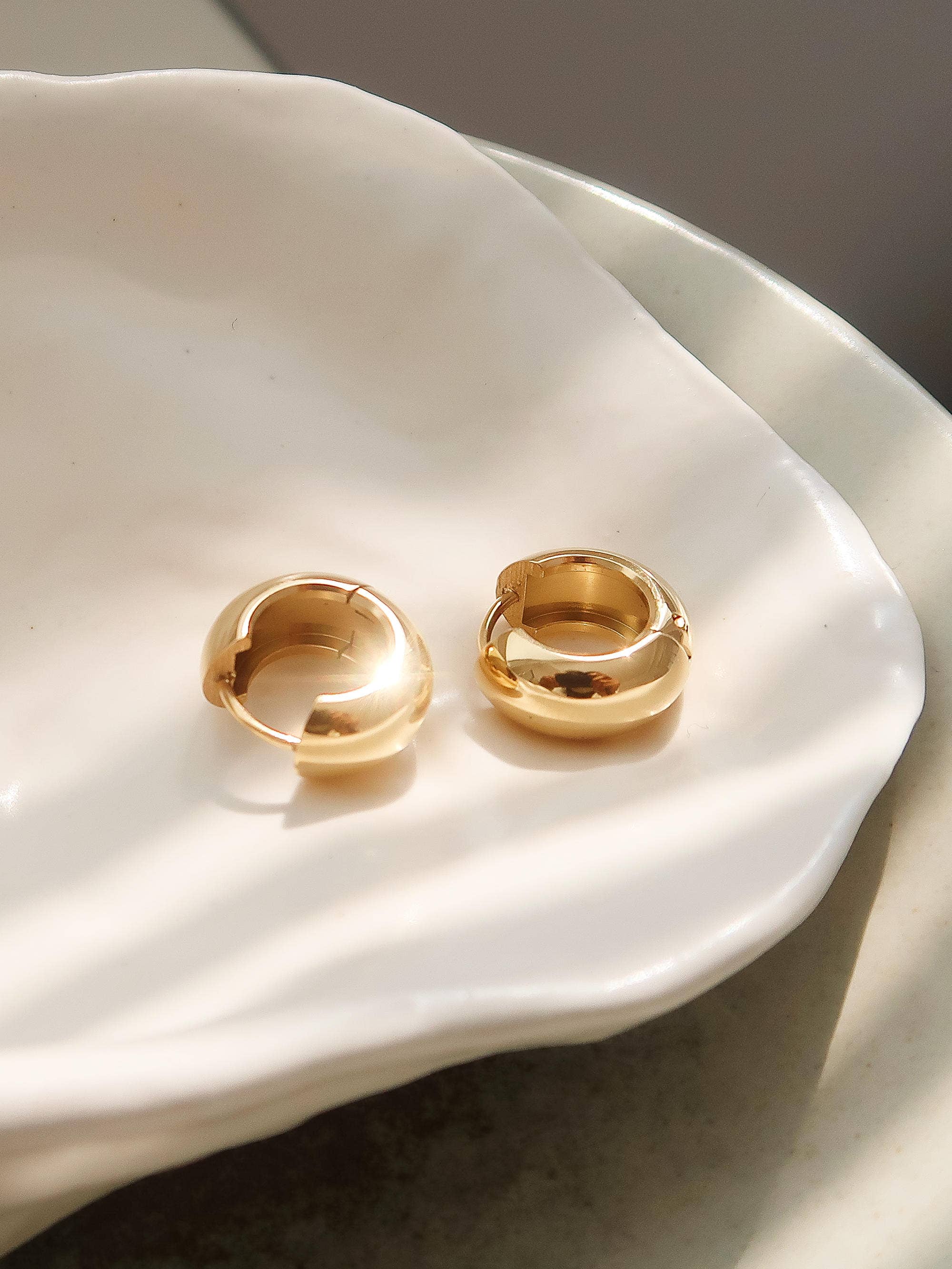 Small Classic Hoop Earring in Gold