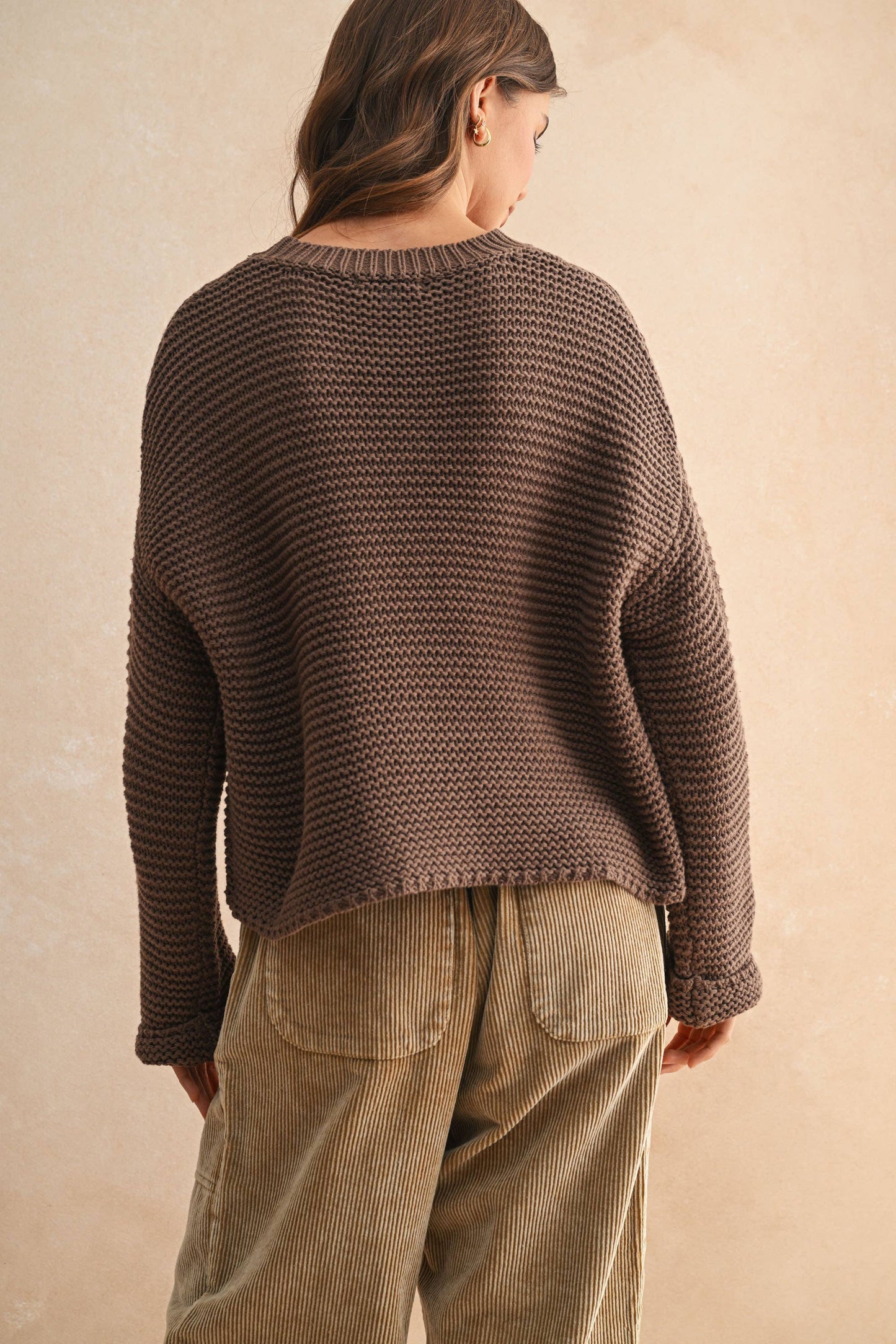Essential Knit Sweater in Chocolate