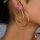 Classic Thin Hoop Earring in Gold 40MM