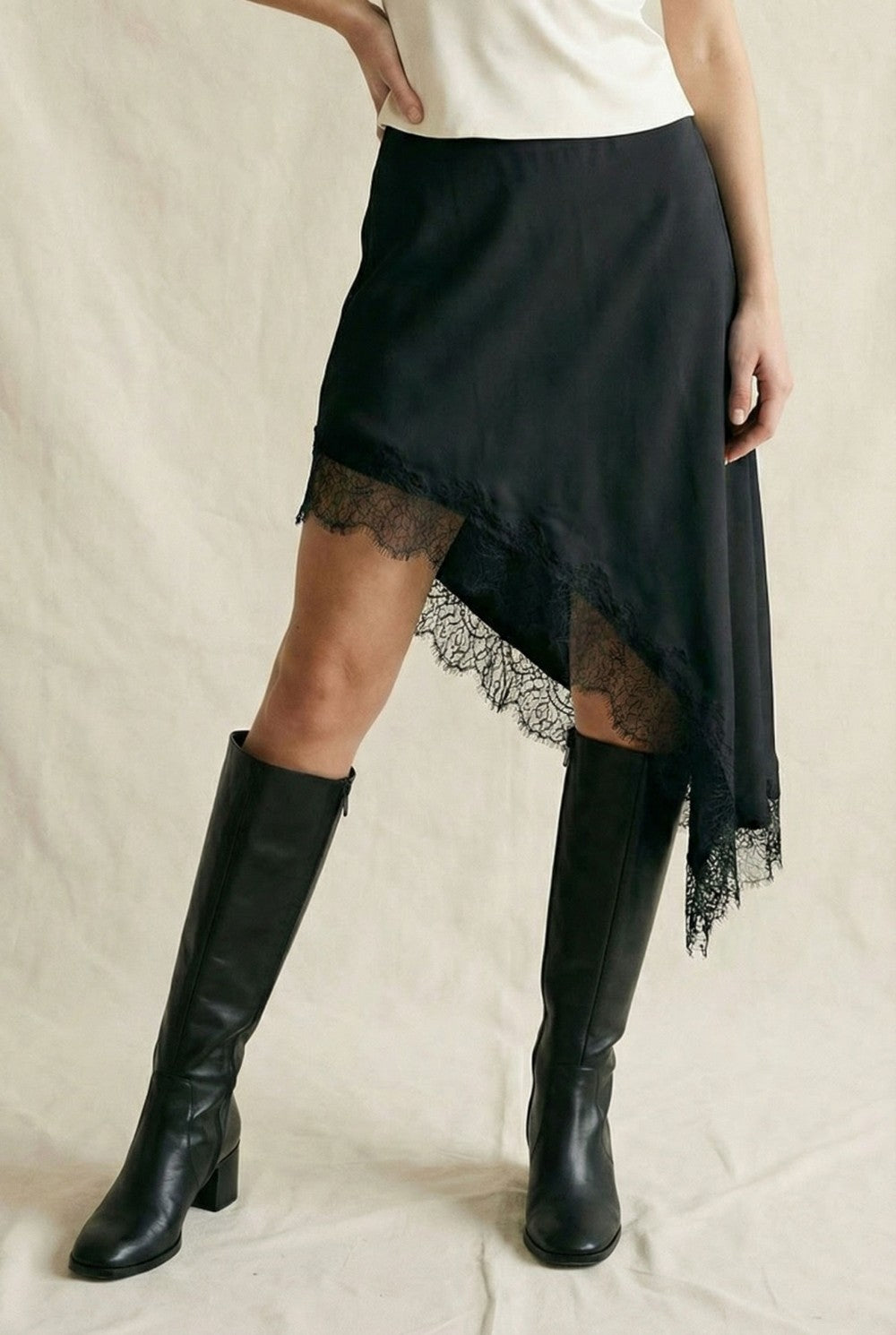 Asymmetrical Lace Skirt