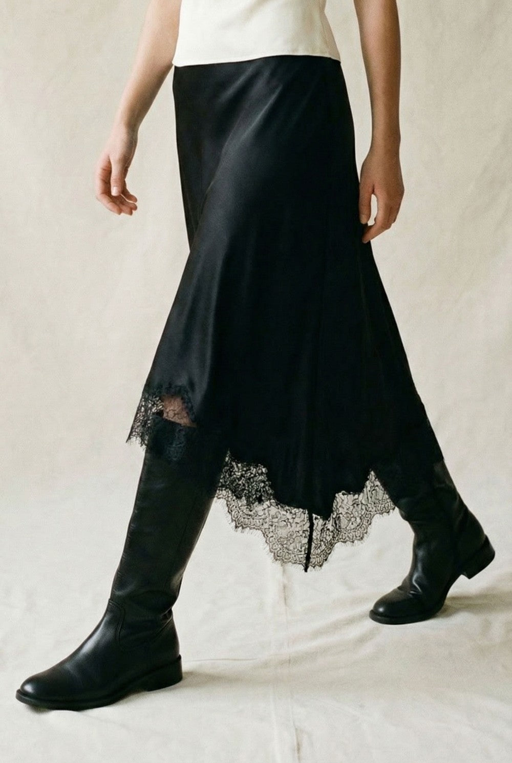 Asymmetrical Lace Skirt