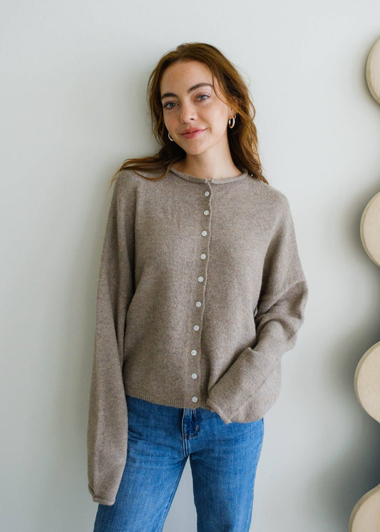 Piper Cardigan in Mocha