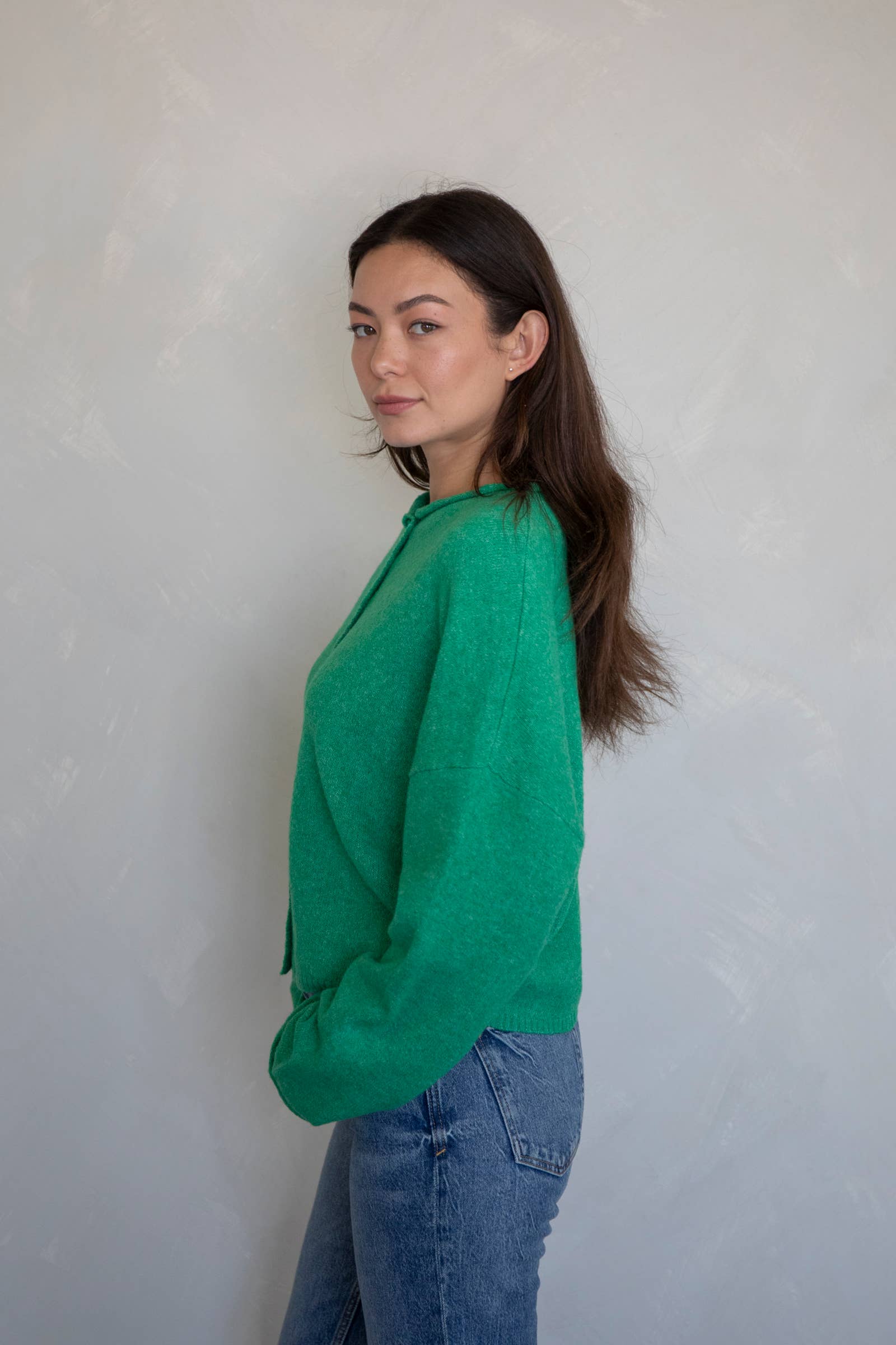 Piper Cardigan in Kelly Green