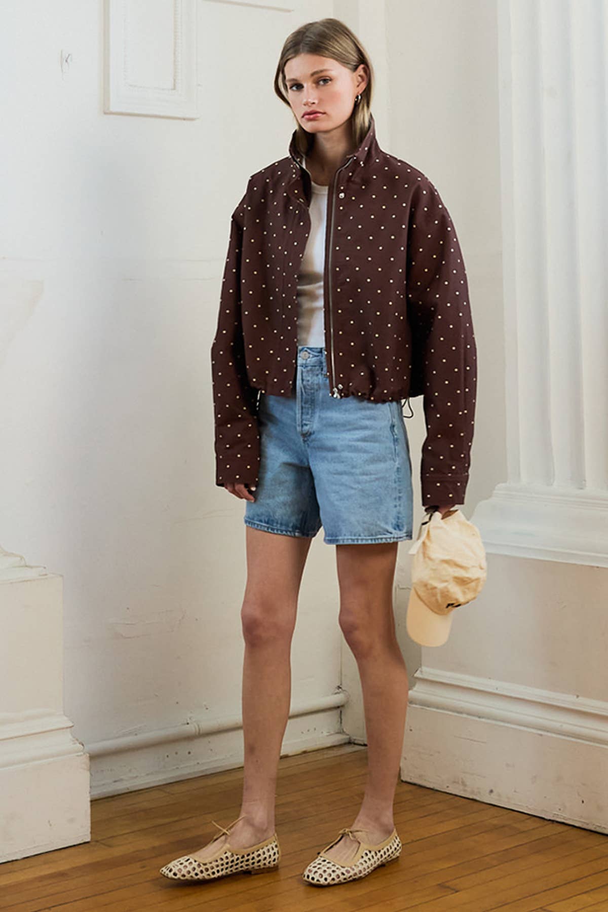 Polka Dot Jacket in Brown