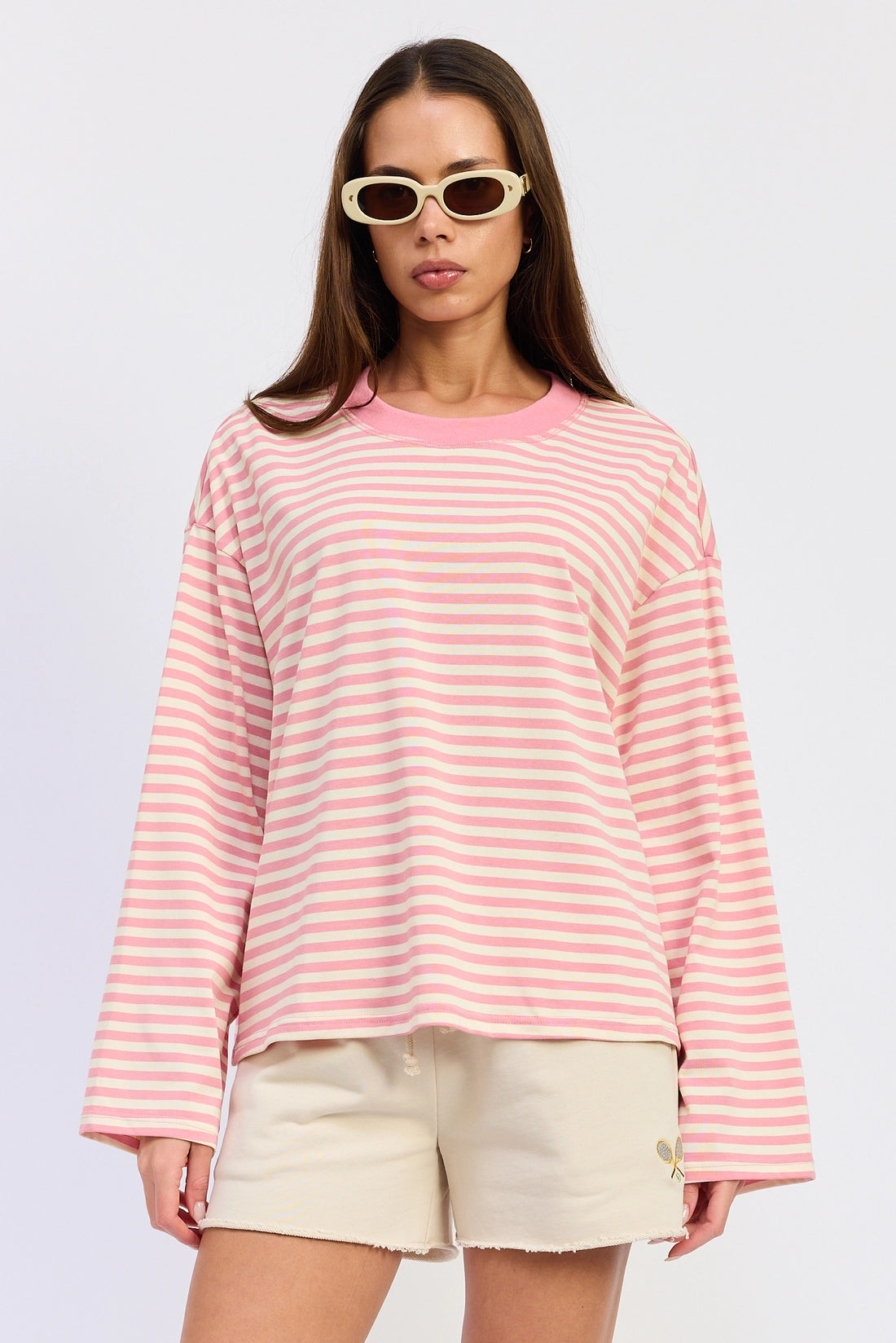 Mindy Stripe Top in Pink