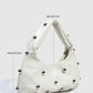 White Studded Dumpling Bag