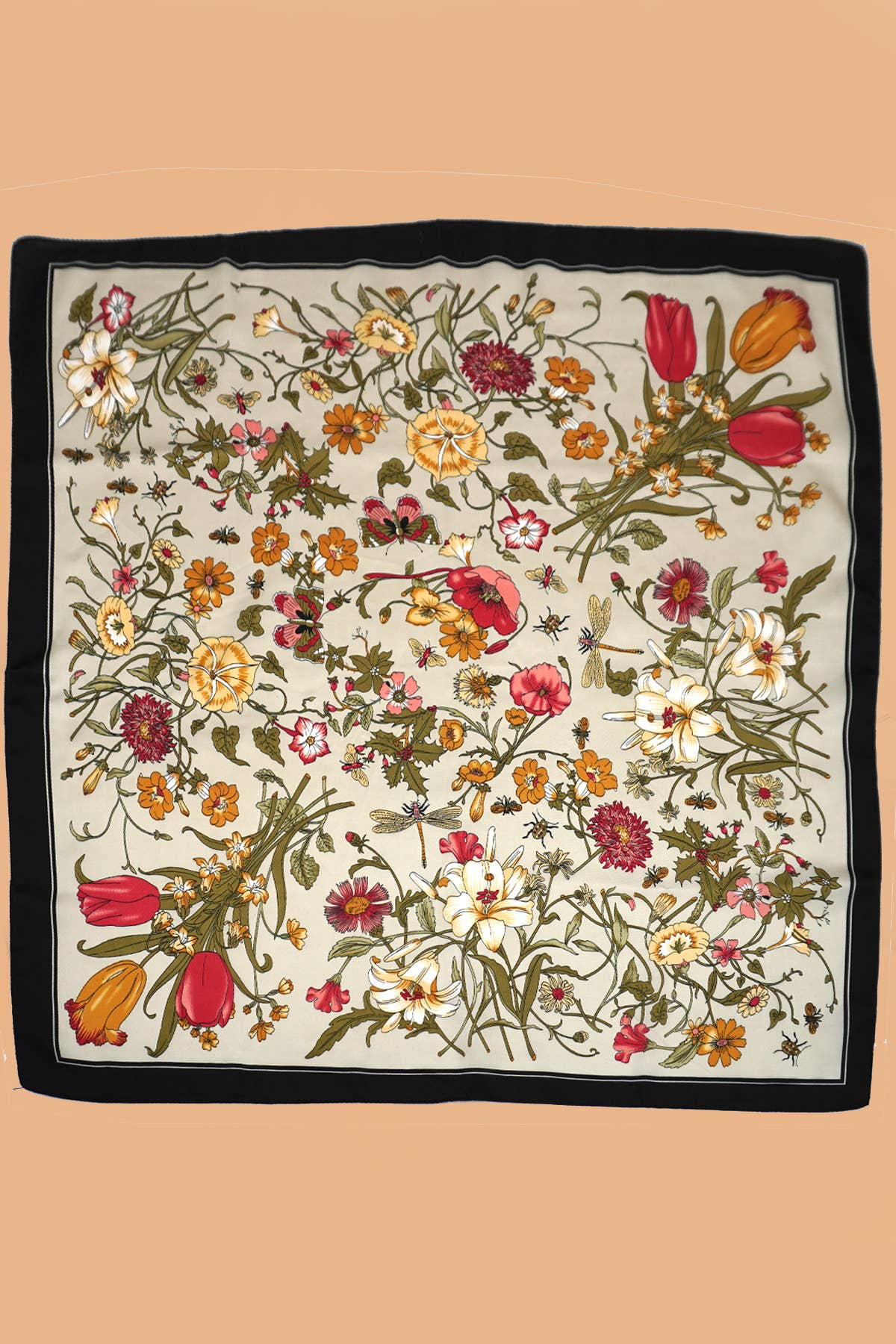 Floral Scarf in White