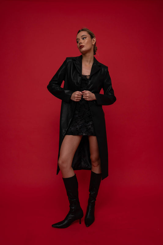 Vegan Leather Trench