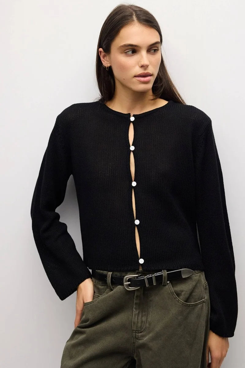 The Morgan Cardigan in Black