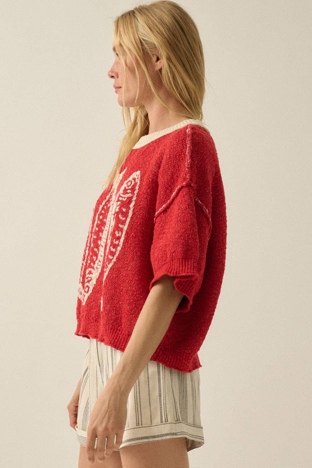 Fishes Textured Short Sleeve