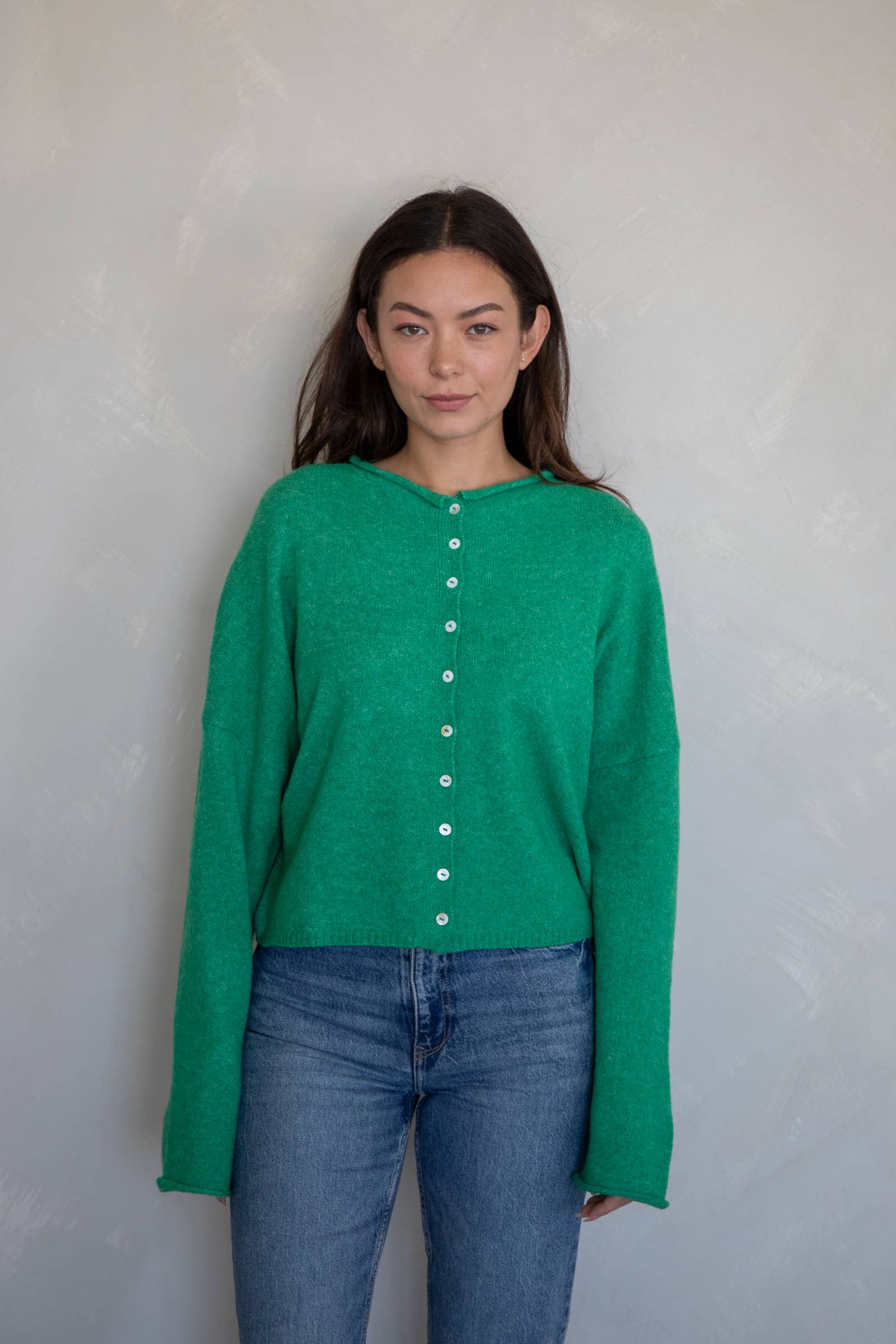 Piper Cardigan in Kelly Green