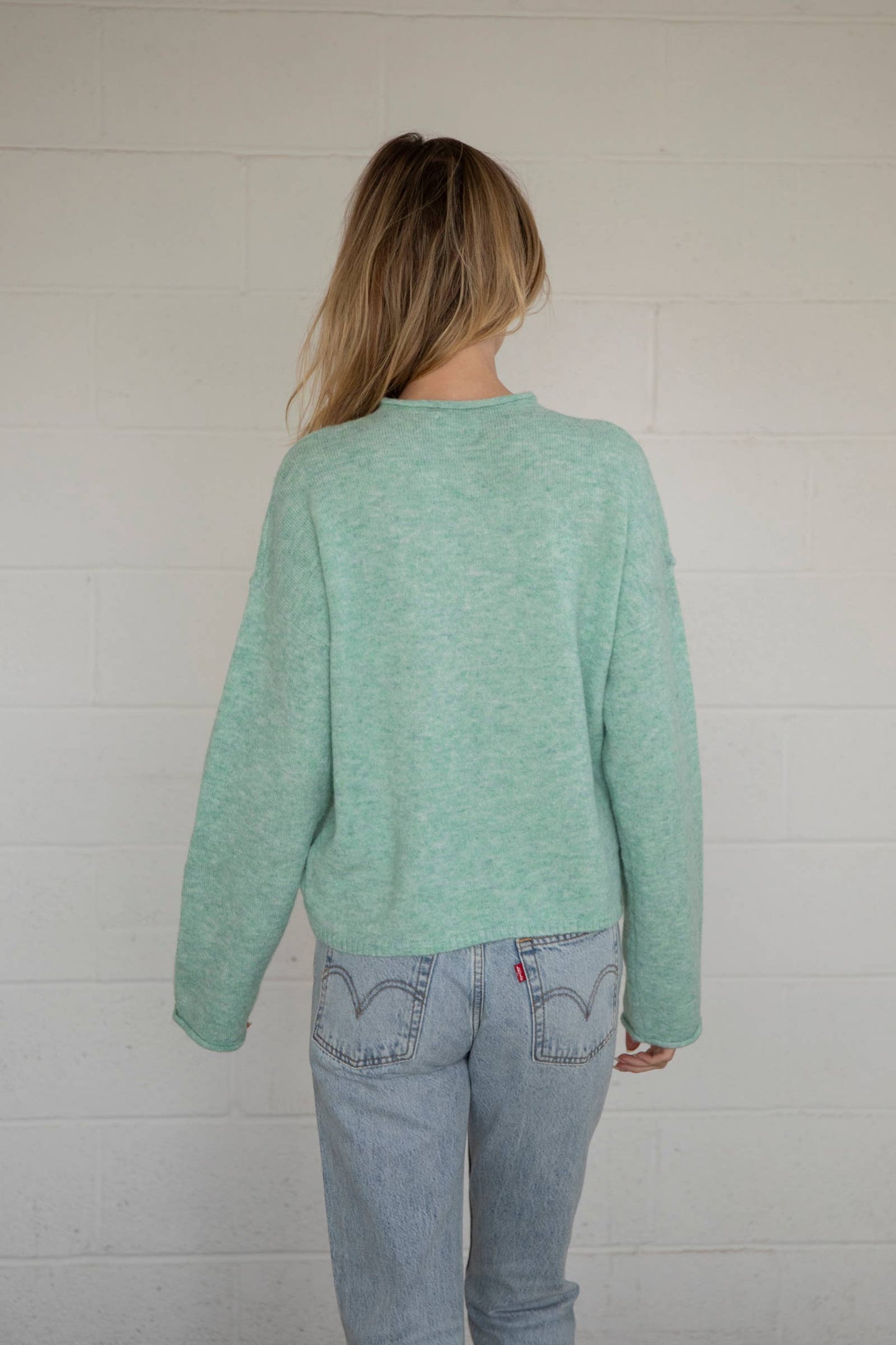 Piper Henley Pullover in Seafoam