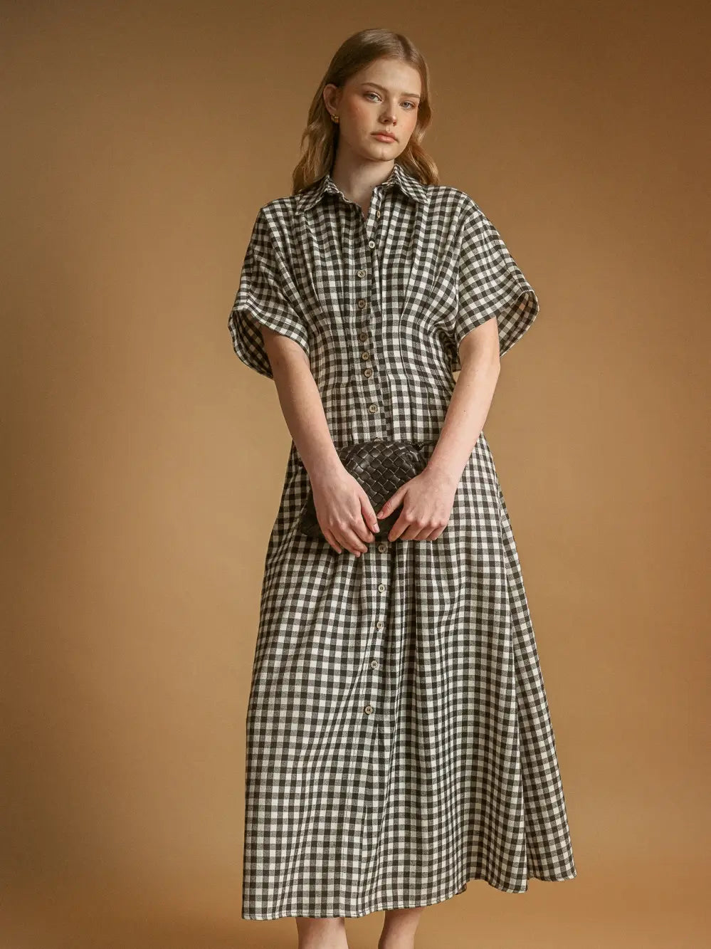Gingham Button Down Dress