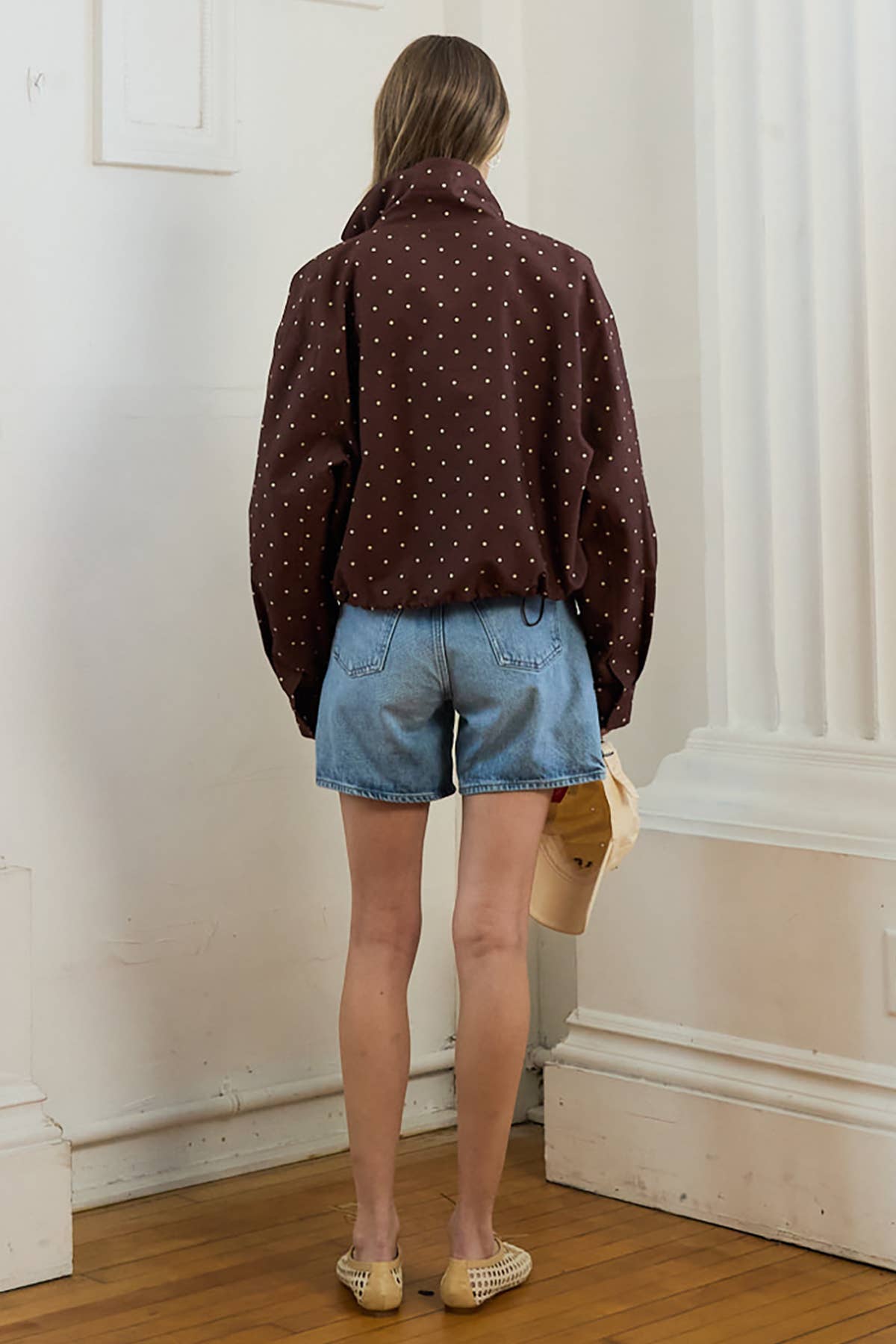 Polka Dot Jacket in Brown