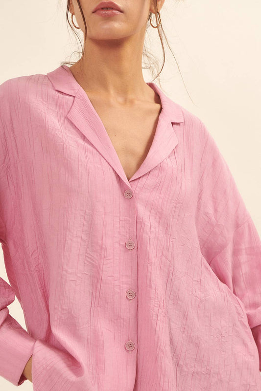 Nicky Woven Shirt in Pink