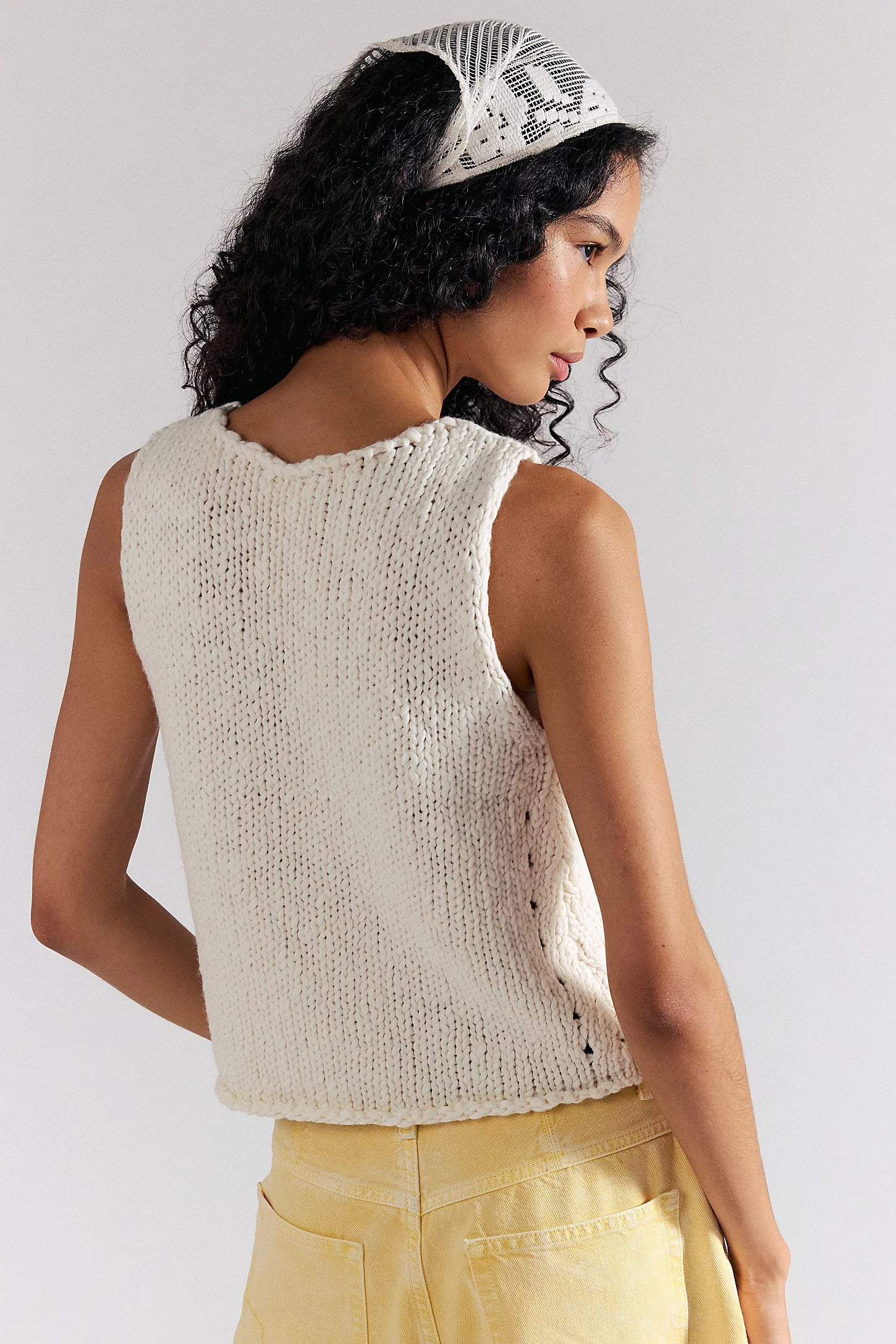 Opal Knit Tank in Whisper White
