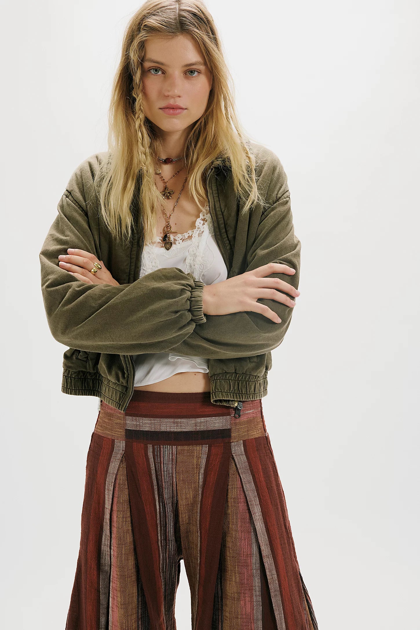 One Birdie Washed Jacket in Olive Green