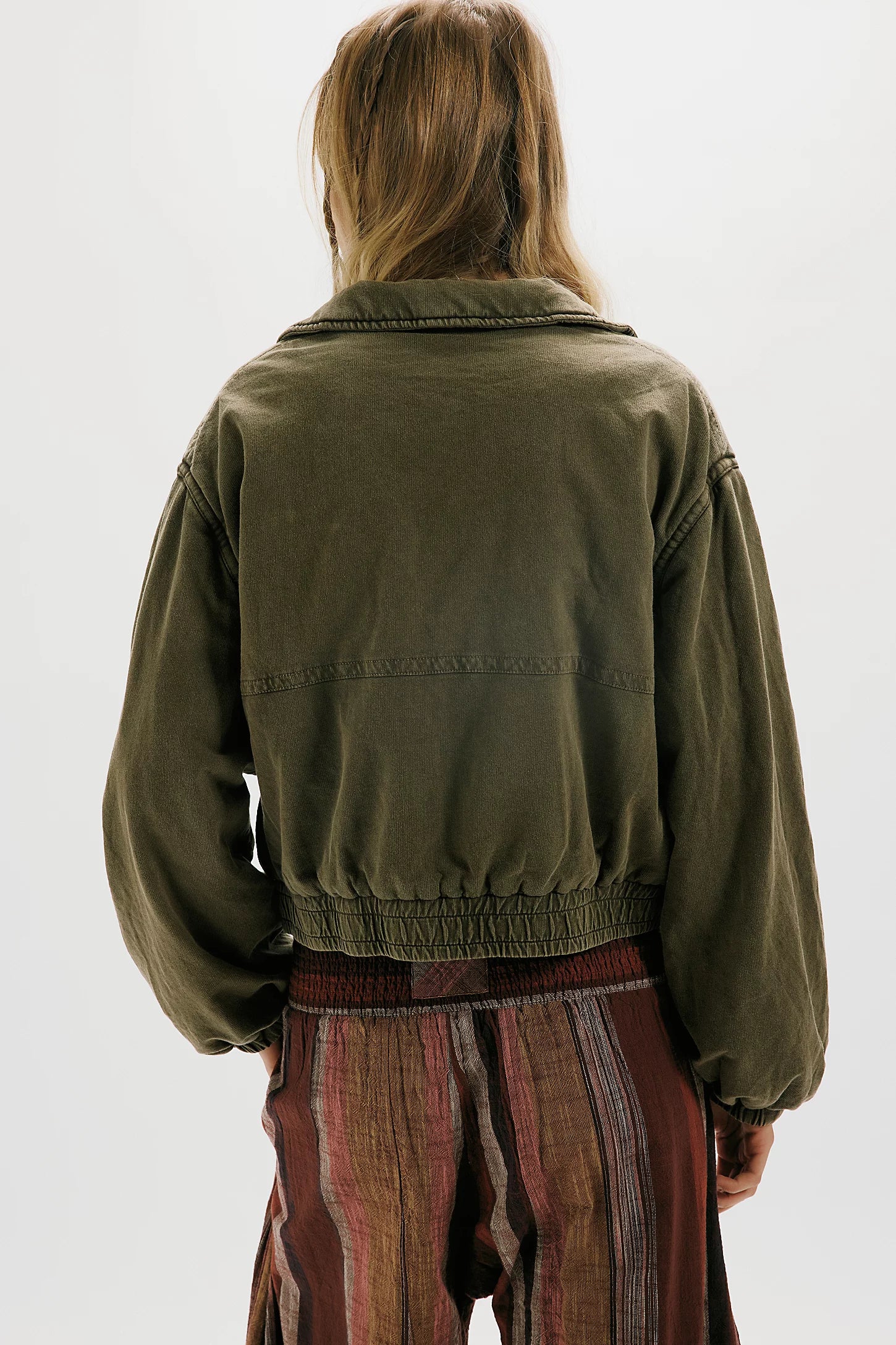 One Birdie Washed Jacket in Olive Green