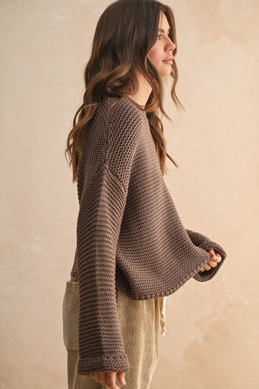 Essential Knit Sweater in Chocolate
