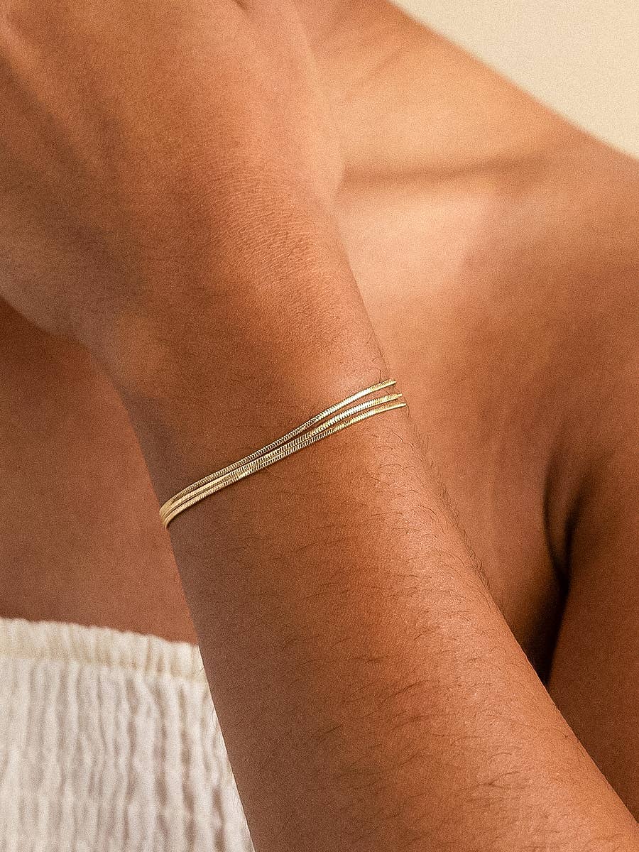 Multi Thin Herringbone Bracelet