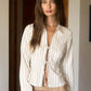 Stripe Collar Long Sleeve