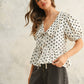 Linen Polka Dot Top