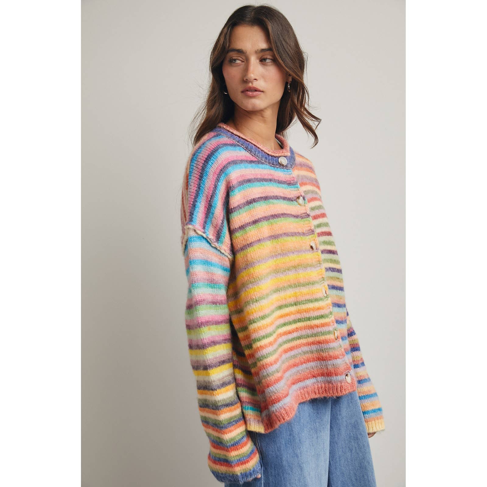 Rainbow Stripe Cardigan
