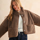 Reversible Suede/Sherpa Jacket