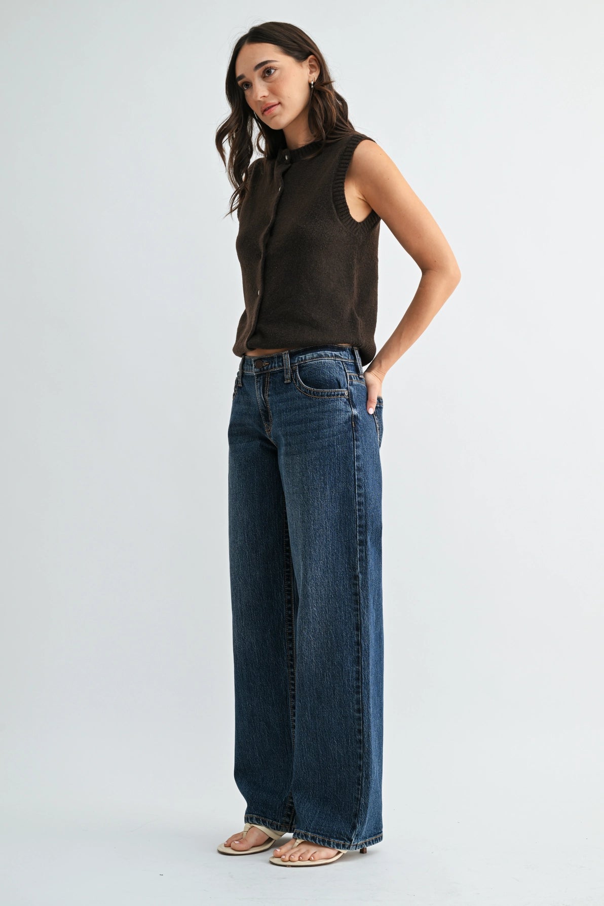 Low Rise Classic Straight Leg in Dark Denim