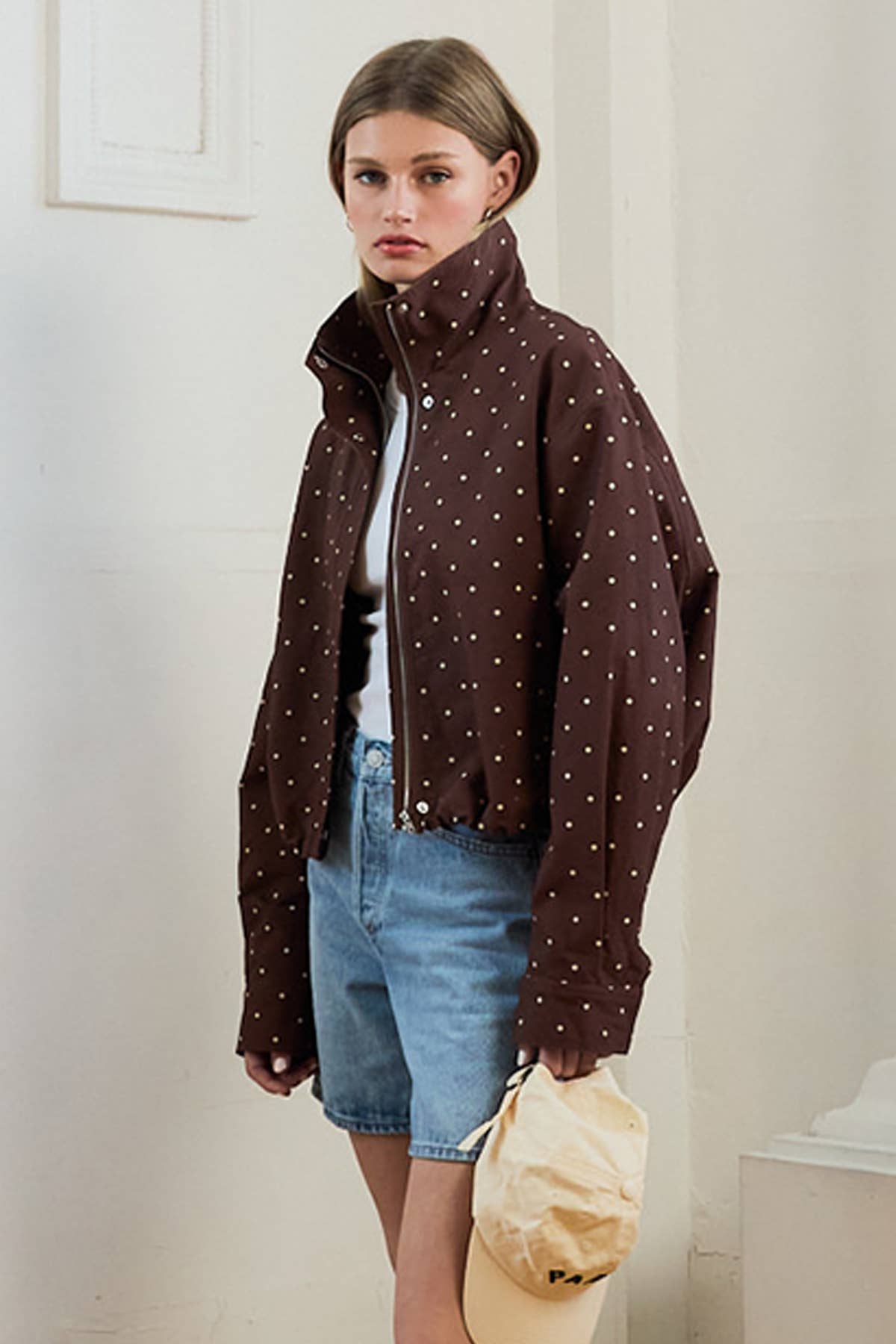 Polka Dot Jacket in Brown