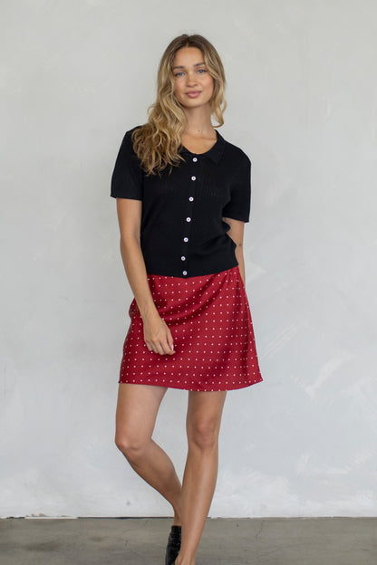 Cami Polka Dot Skirt in Red