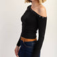 One Shoulder Stud Top