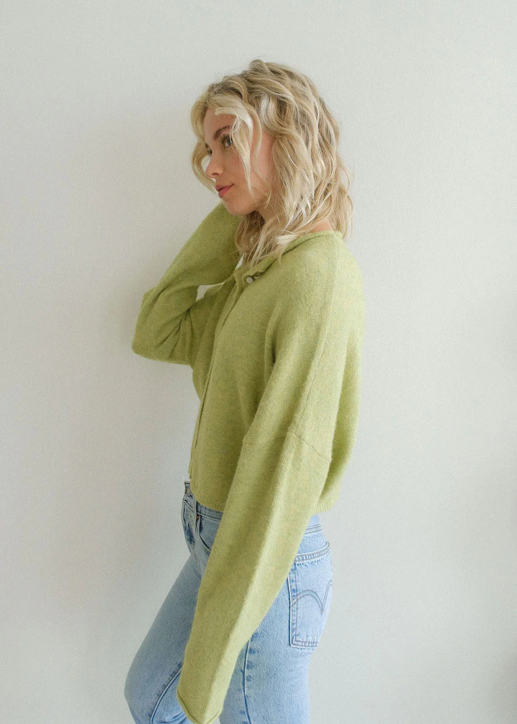 Piper Cardigan in Lemongrass