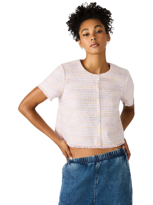 Addie Texture Tweed Top