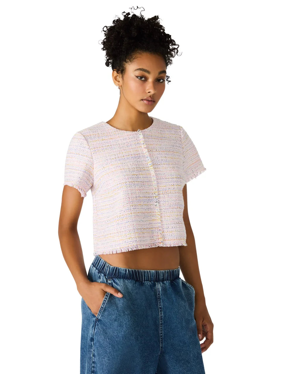 Addie Texture Tweed Top